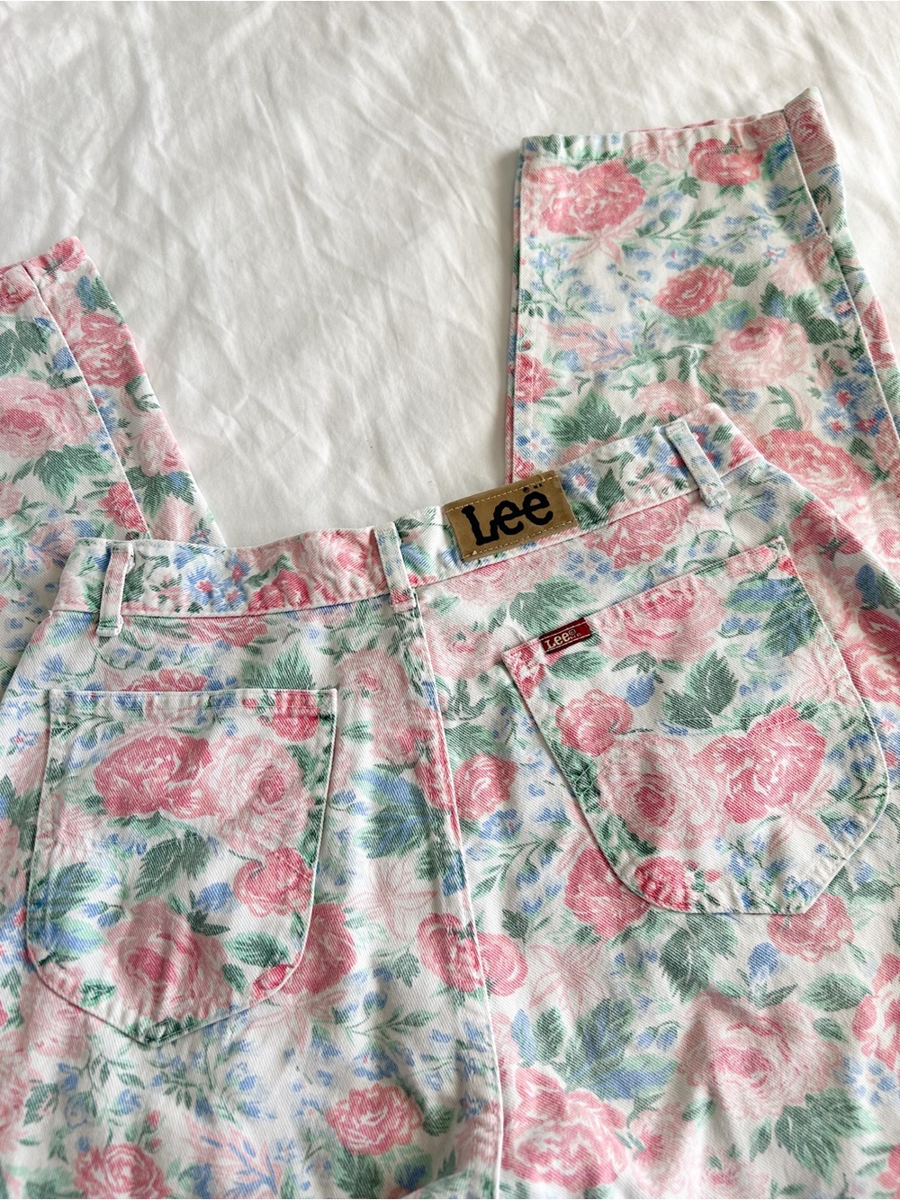 Lee Vintage Women's Floral Print Jeans — Pink/Green